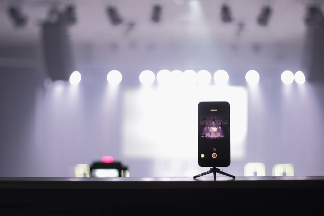 Professional online event production with audience and live streaming equipment