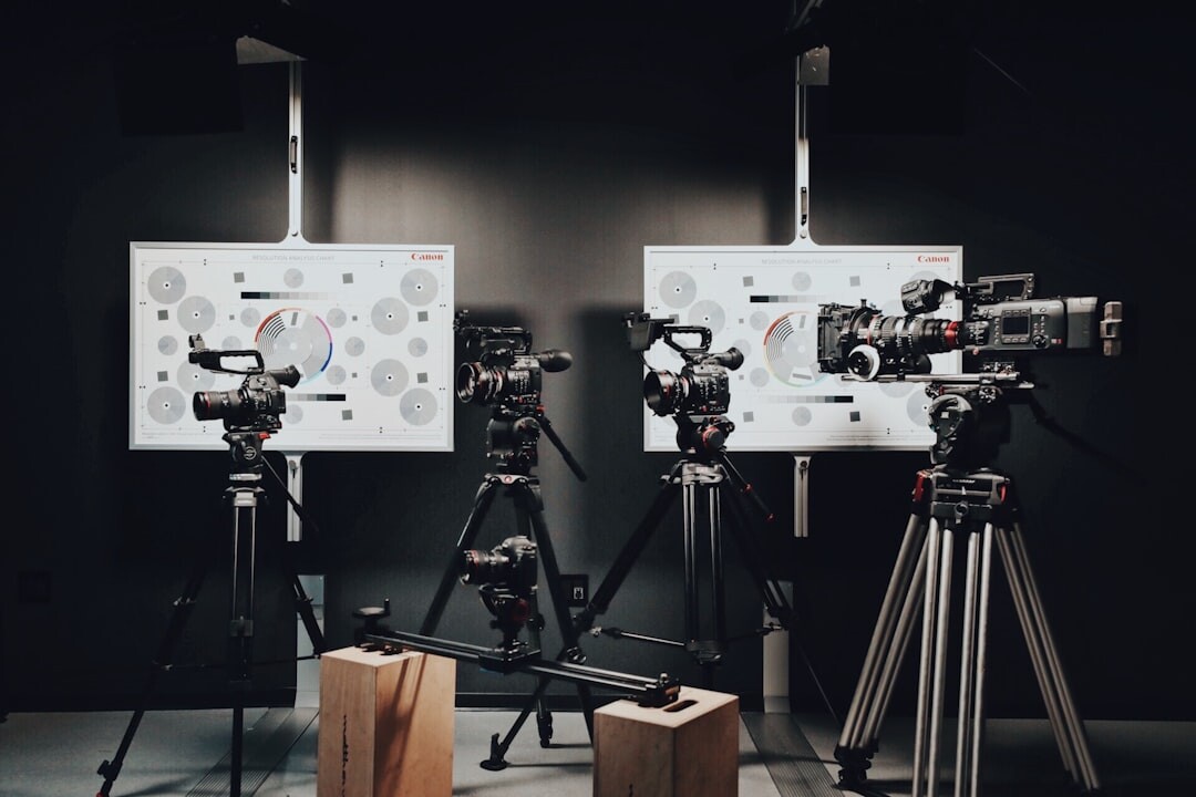 Professional camera setup for video production and live streaming
